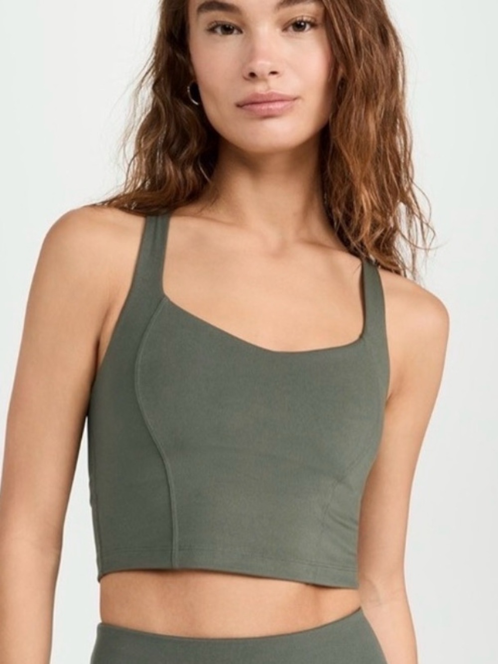 Beyond Yoga PowerBeyond Intensity Racerback Tank Medium Modern Olive